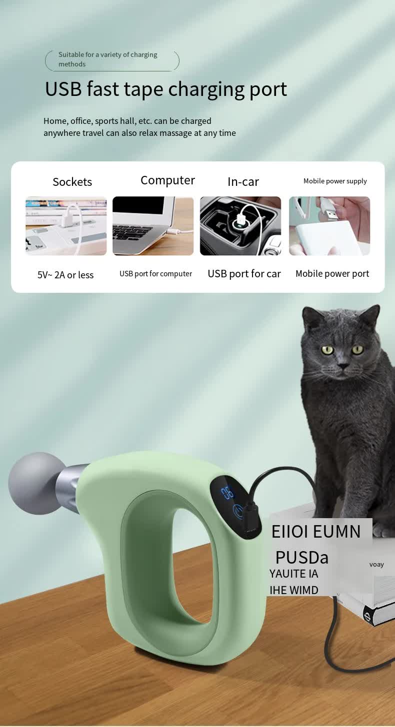 Pink Mini Handheld Fascia Gun - Quiet, Portable, and Adjustable 12-Speed Muscle Massager for Neck, Back, and Full Body Relief, ABS+TRP Material 7