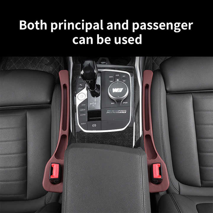 Black Car Seat Gap Filler – 2 Pieces Car Interior Storage Organizer for Front Seat Seam 4