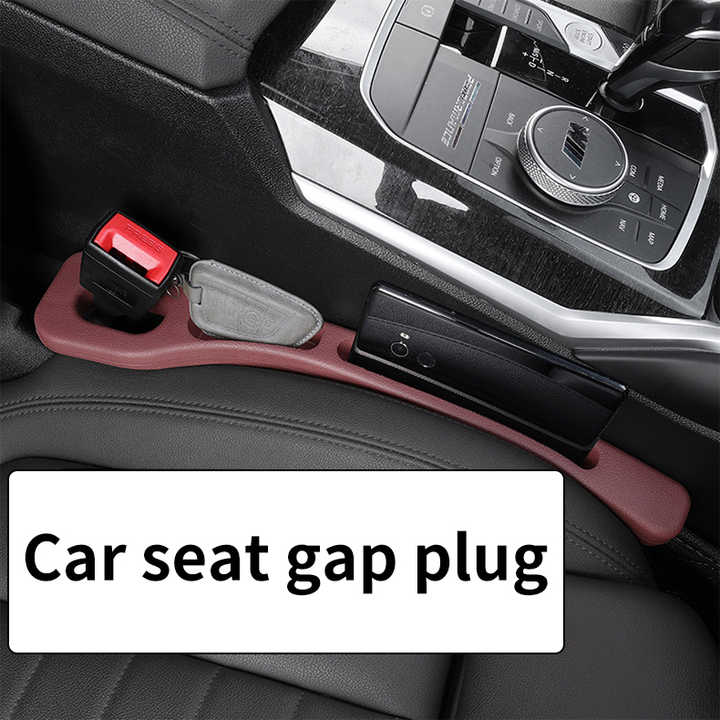 Black Car Seat Gap Filler – 2 Pieces Car Interior Storage Organizer for Front Seat Seam 5