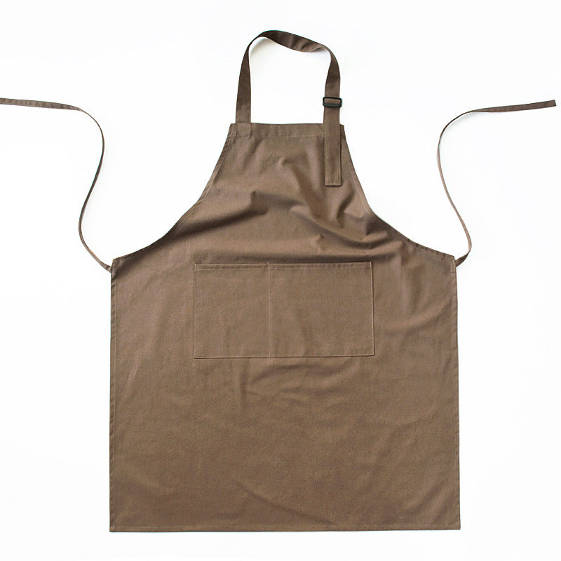 Brown Waterproof & Oil-Proof Apron - Adjustable Kitchen Apron with Pockets