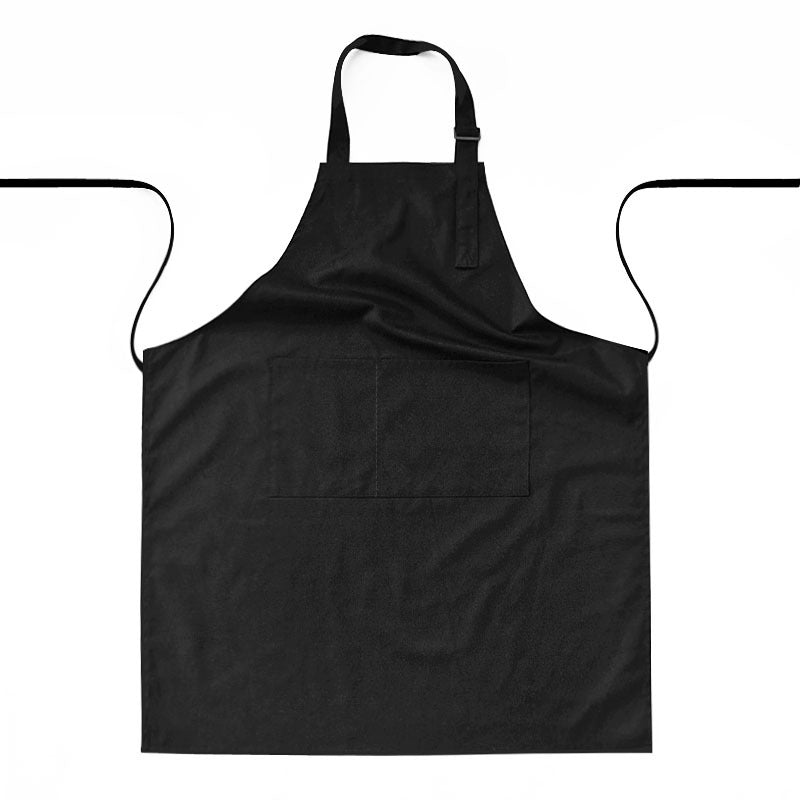 Black Waterproof & Oil-Proof Apron - Adjustable Kitchen Apron with Pockets