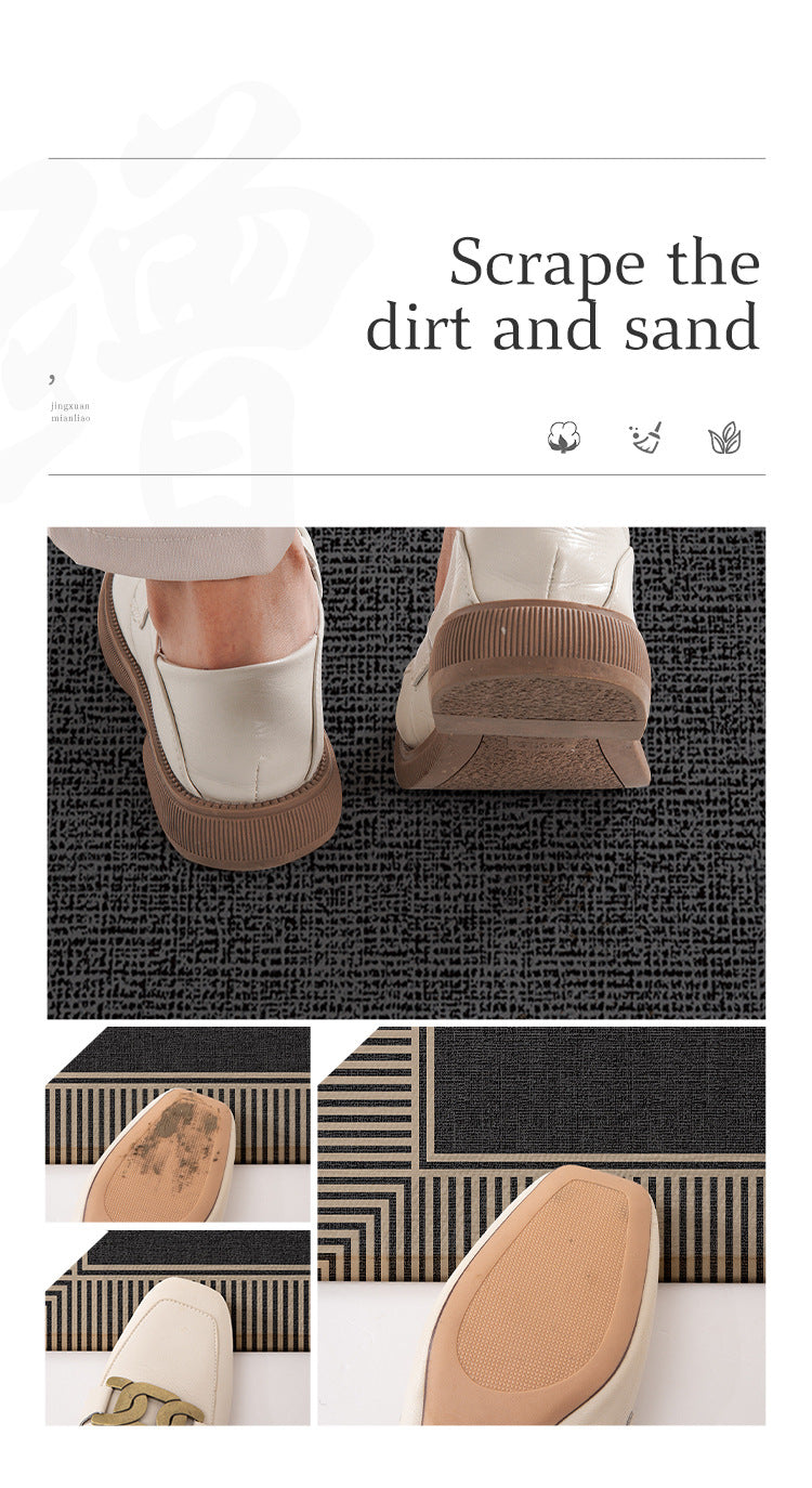 50*80cm Brown Style 6 Geometric Patterns Outdoor Entryway Mat - Non-Slip Welcome Rug for Front Door 4