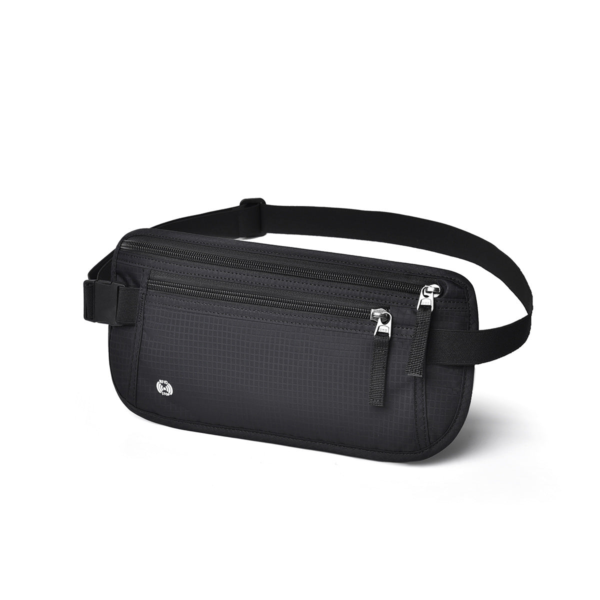 Black Nylon Travel Waist Pack - Waterproof, RFID Blocking, Lightweight 5