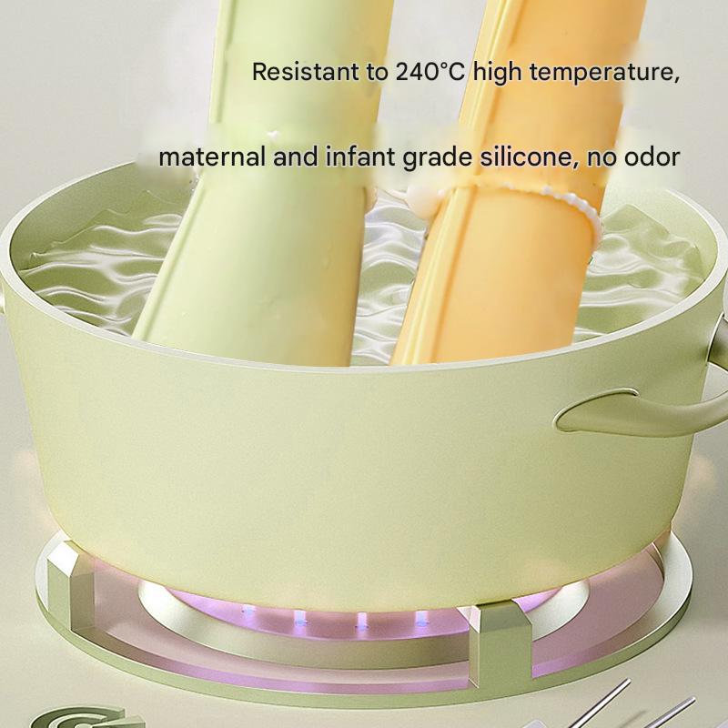 2 Pcs Green Safe & Durable Silicone Placemat - Heat Resistant, Spill-Proof Table Protector for Kids & Adults(30*40CM) 3