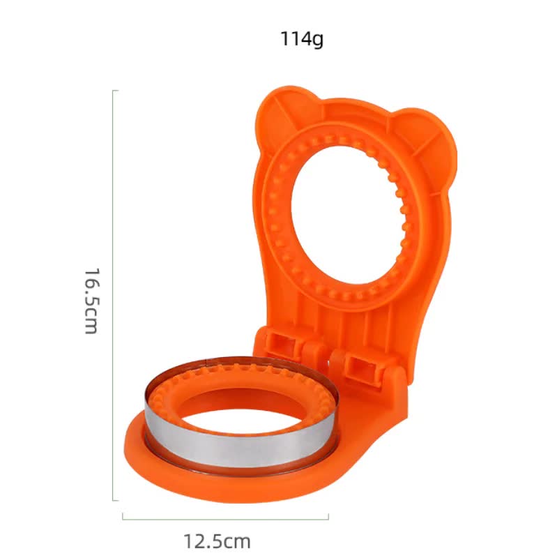 3 Pcs Rose Red Round Sandwich Sealer & Cutter - Safe Hand Guard Design, DIY Pocket Bread Mold 6