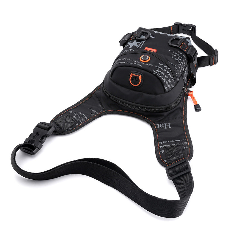 Black Rugged Polyester Waist Pack - Stylish, Multi-Compartment Crossbody Bag for Outdoor Adventures 4