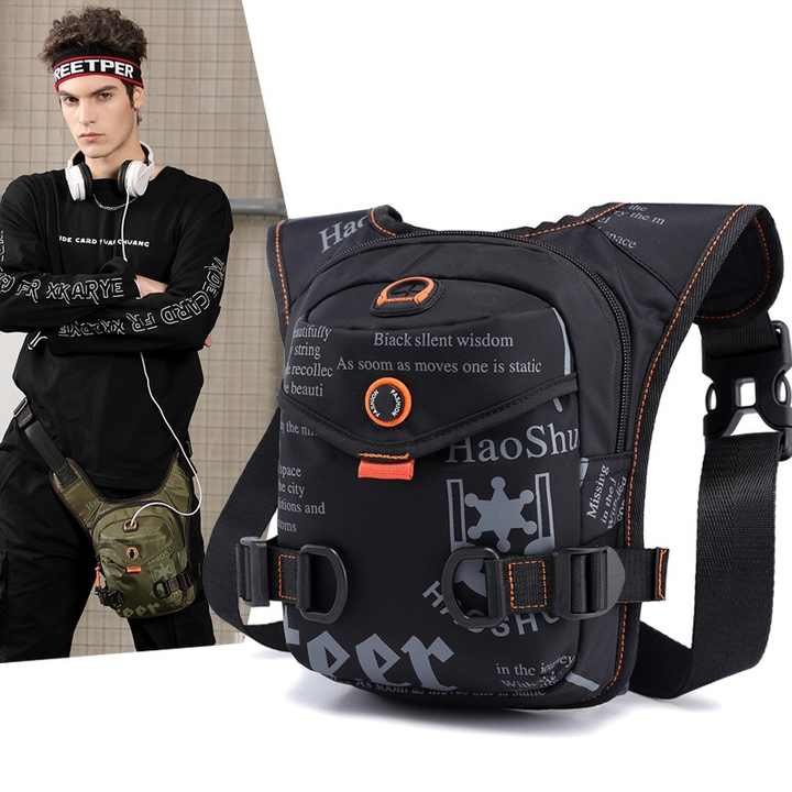 Camouflage Green Rugged Polyester Waist Pack - Stylish, Multi-Compartment Crossbody Bag for Outdoor Adventures 3