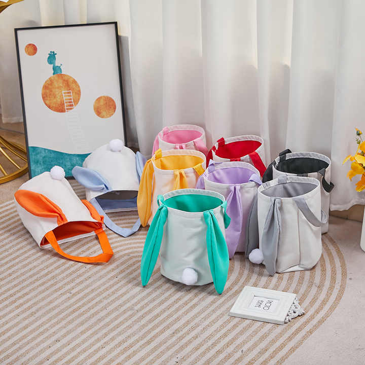 Orange Adorable Easter Bunny Ear Tote Bag - Stylish Rabbit-Themed Candy Bag 4