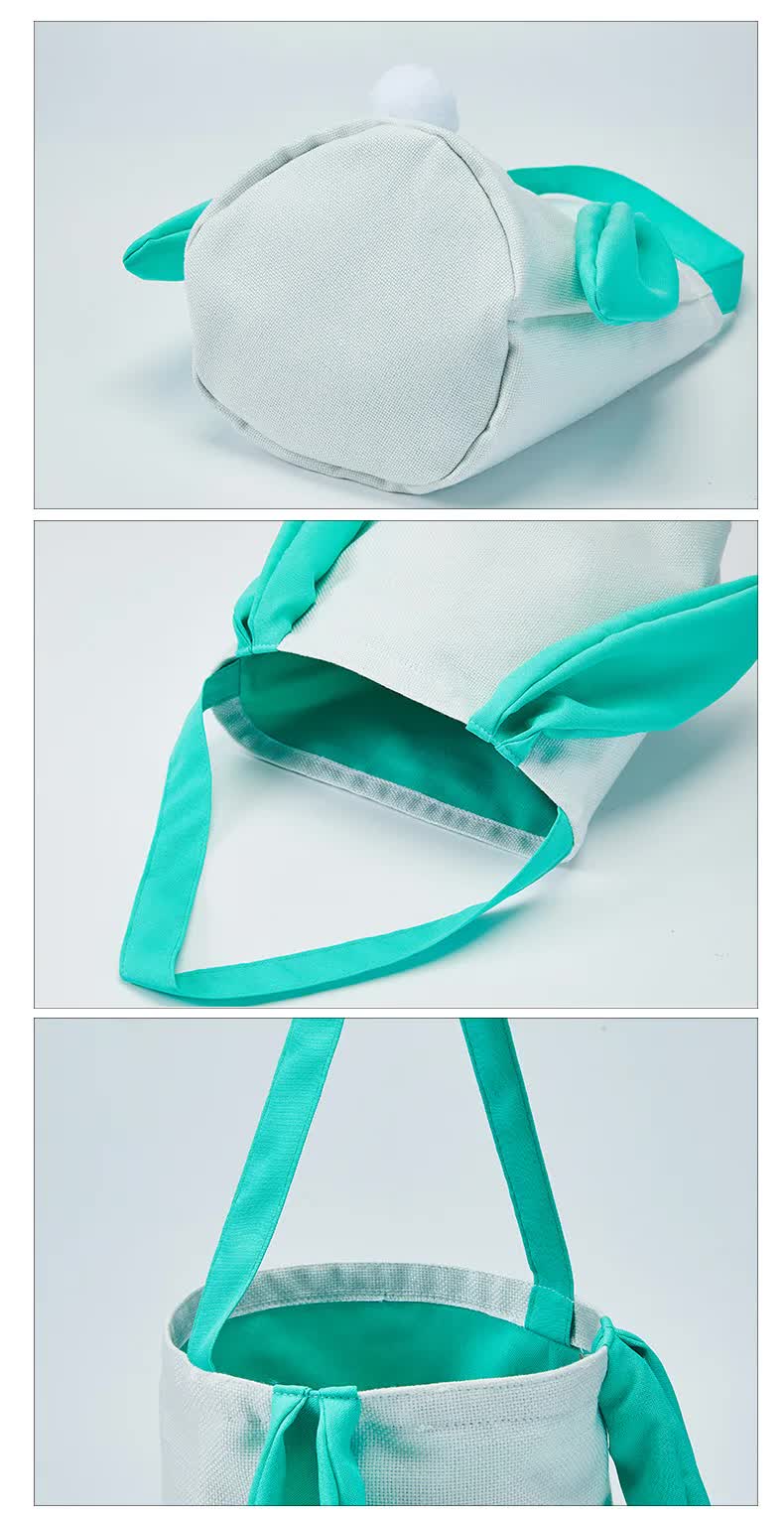 Yellow Adorable Easter Bunny Ear Tote Bag - Stylish Rabbit-Themed Candy Bag 5