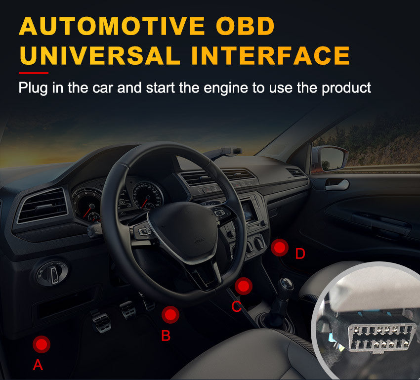 Black and Red OBD2 Scanner Car Diagnostic Tool - Engine Fault Code Reader 4