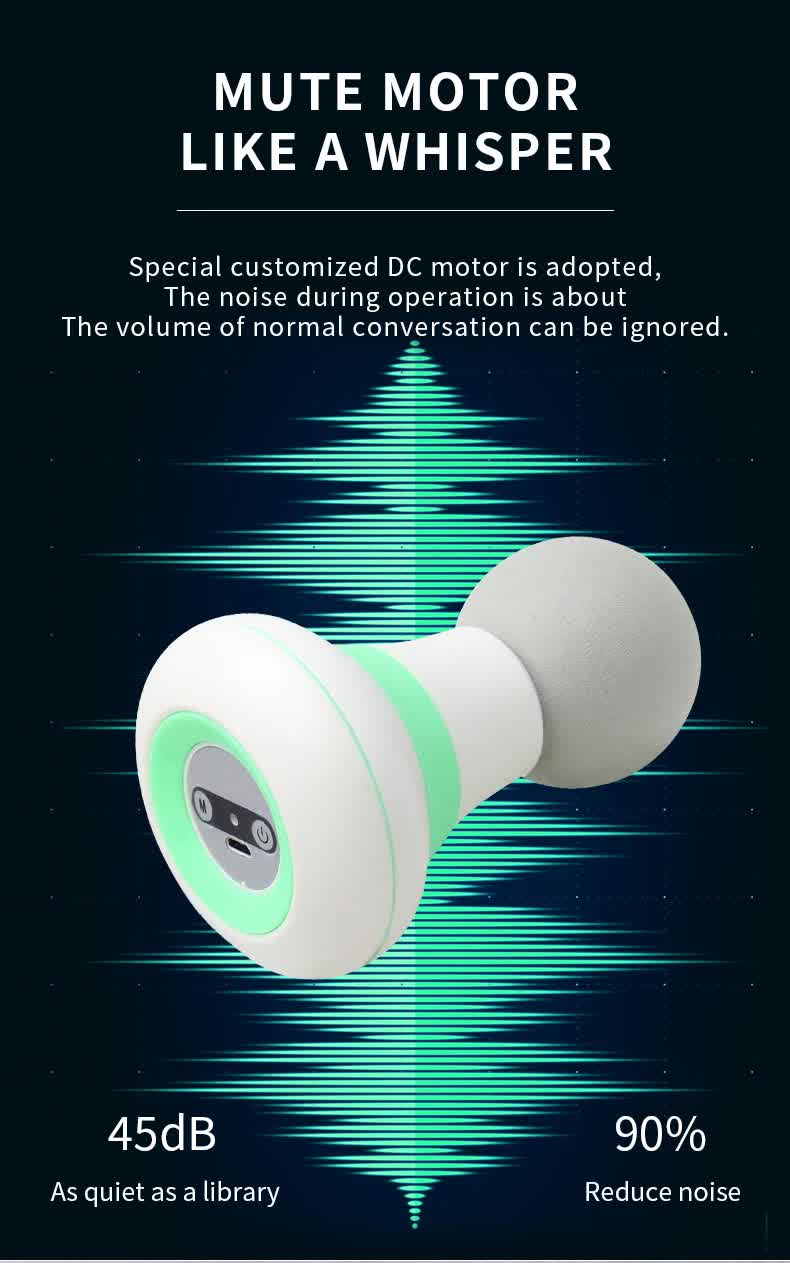 2 Pcs Pink Mini Massage Gun - 6-Speed Muscle Relaxer, USB Rechargeable, Portable Fascia Massager for Home Use 9