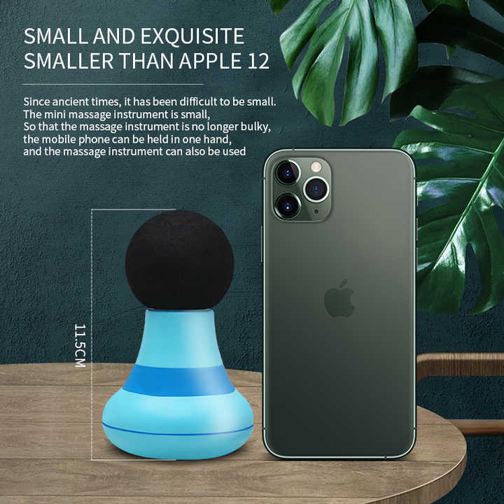 2 Pcs Grey And Green Mini Massage Gun - 6-Speed Muscle Relaxer, USB Rechargeable, Portable Fascia Massager for Home Use 6