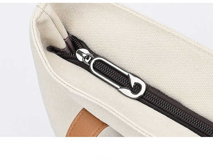 Black And Brown Canvas Tote Bag for Women - Multi-Use Shoulder Handbag & Backpack, Large Capacity, 30x10x40cm 10