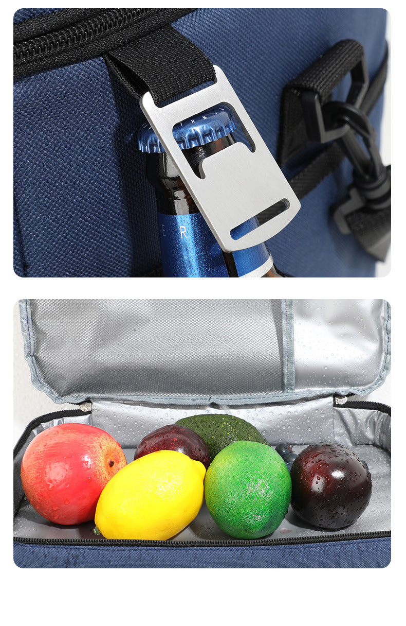 Black 23L Extra Large Insulated Cooler Bag with Double Layers - Perfect for Camping, Picnics, and Outdoor Adventures 12