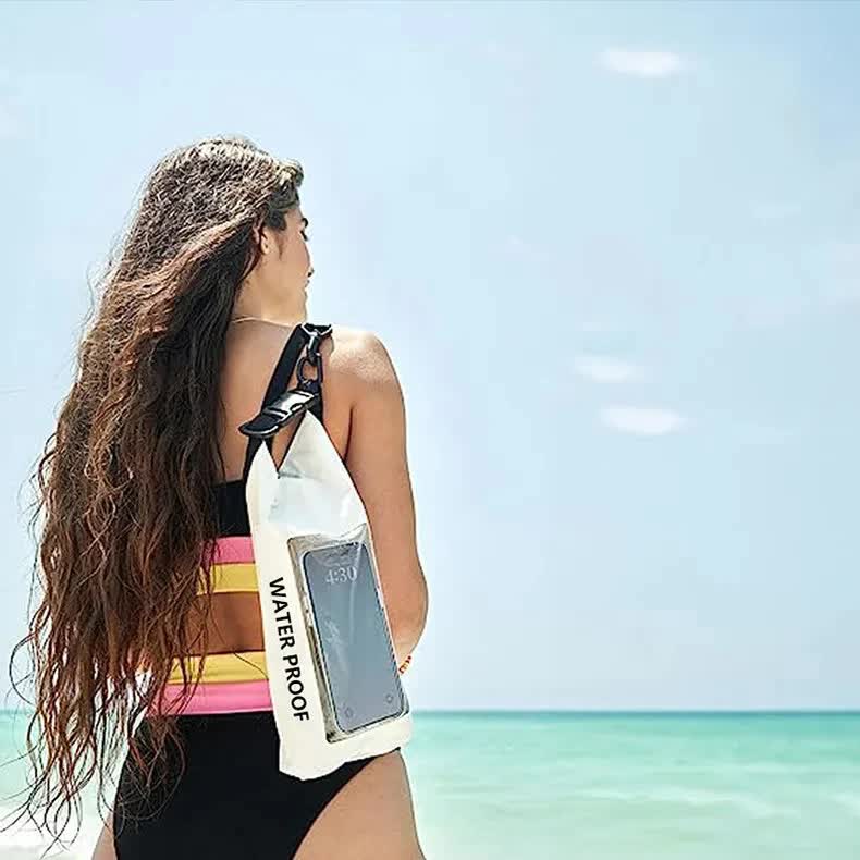 Yellow 2L Waterproof Phone Pouch - Multi-Functional PVC Dry Bag for Swimming and Water Activities 5