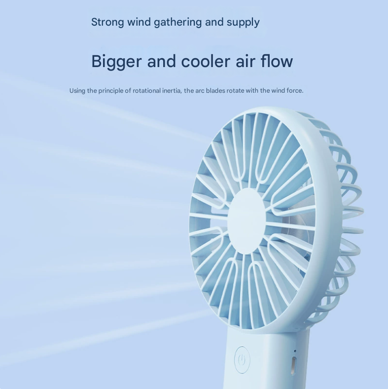 2 PCS White Portable USB Fan - 3 Speed Settings - Perfect for Office, Desk & Travel 3