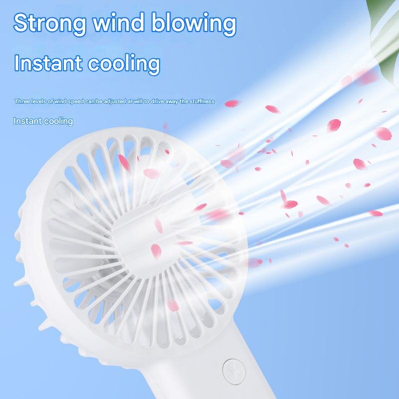 2 PCS Pink Cute USB Rechargeable Handheld Fan - Phone Stand - Great for Summer 3