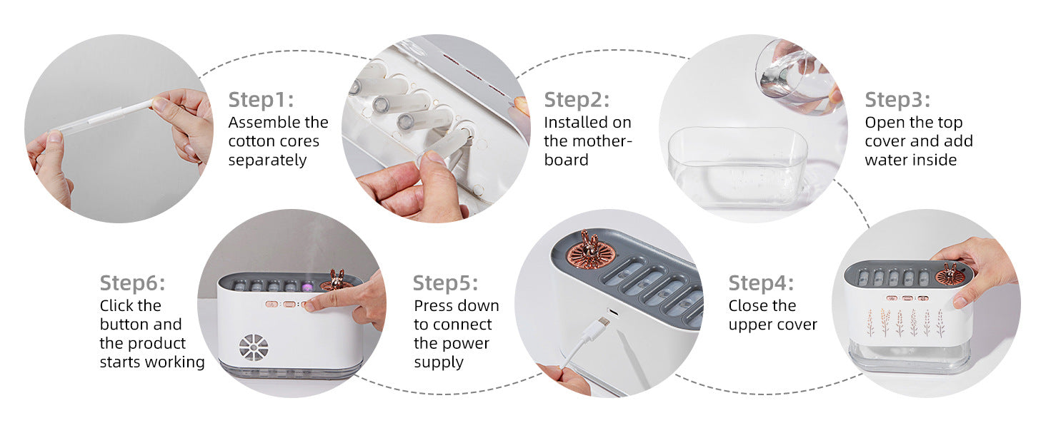 White Dynamic Color Changing Humidifier - Sound Control & Auto Shut-Of 5