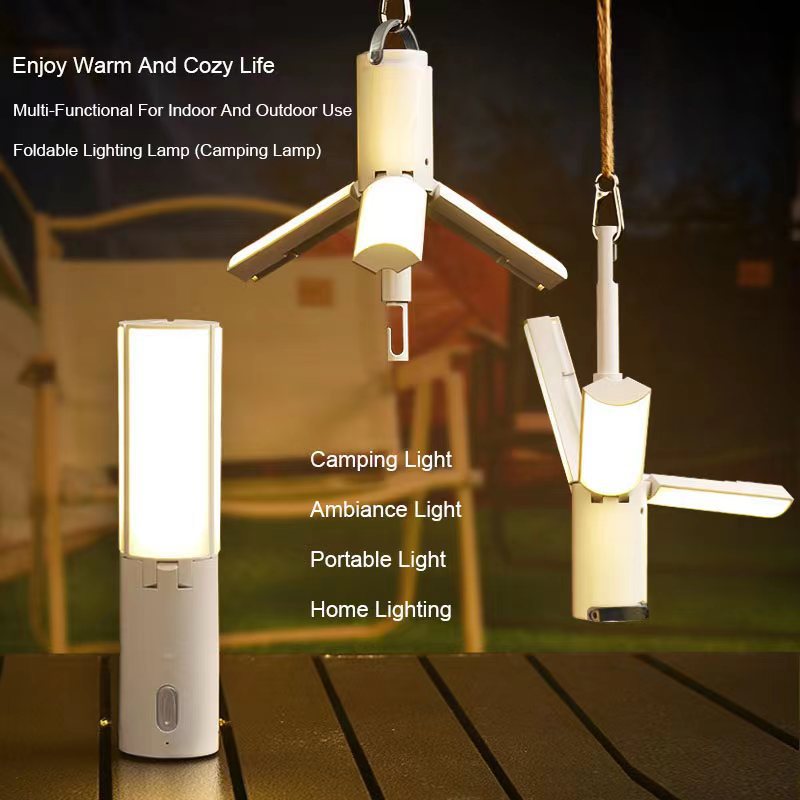 Foldable Camping Lantern - Multi-Functional Outdoor LED Tent Light (3600mAh) 3