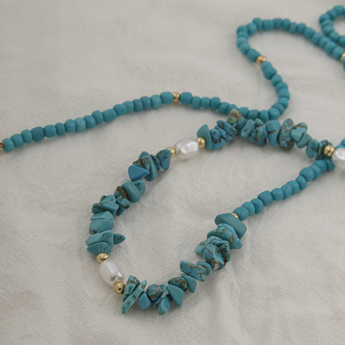 Blue 3-Piece Layered Waist Chain Set - Bohemian Style Body Accessories 3