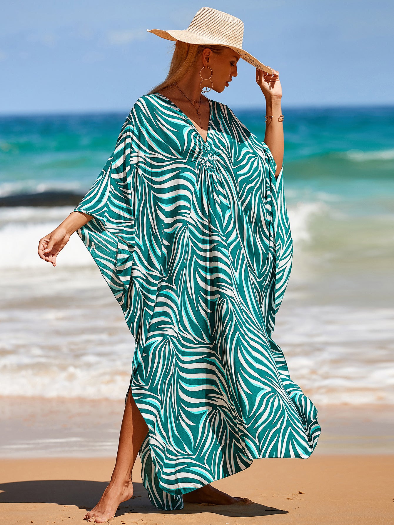 Style 4 Loose Fit Caftan Dress - Resort Style Beach Coverup for Women 3