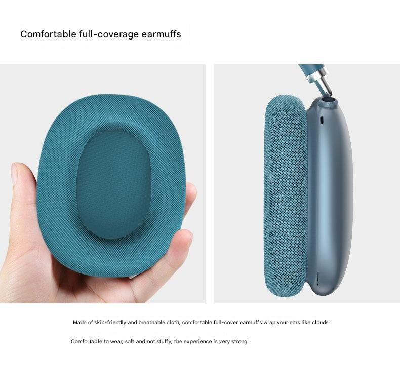 Blue Bluetooth Over-Ear Headphones - Mesh Headband, Wireless, Rotatable Earcups 3