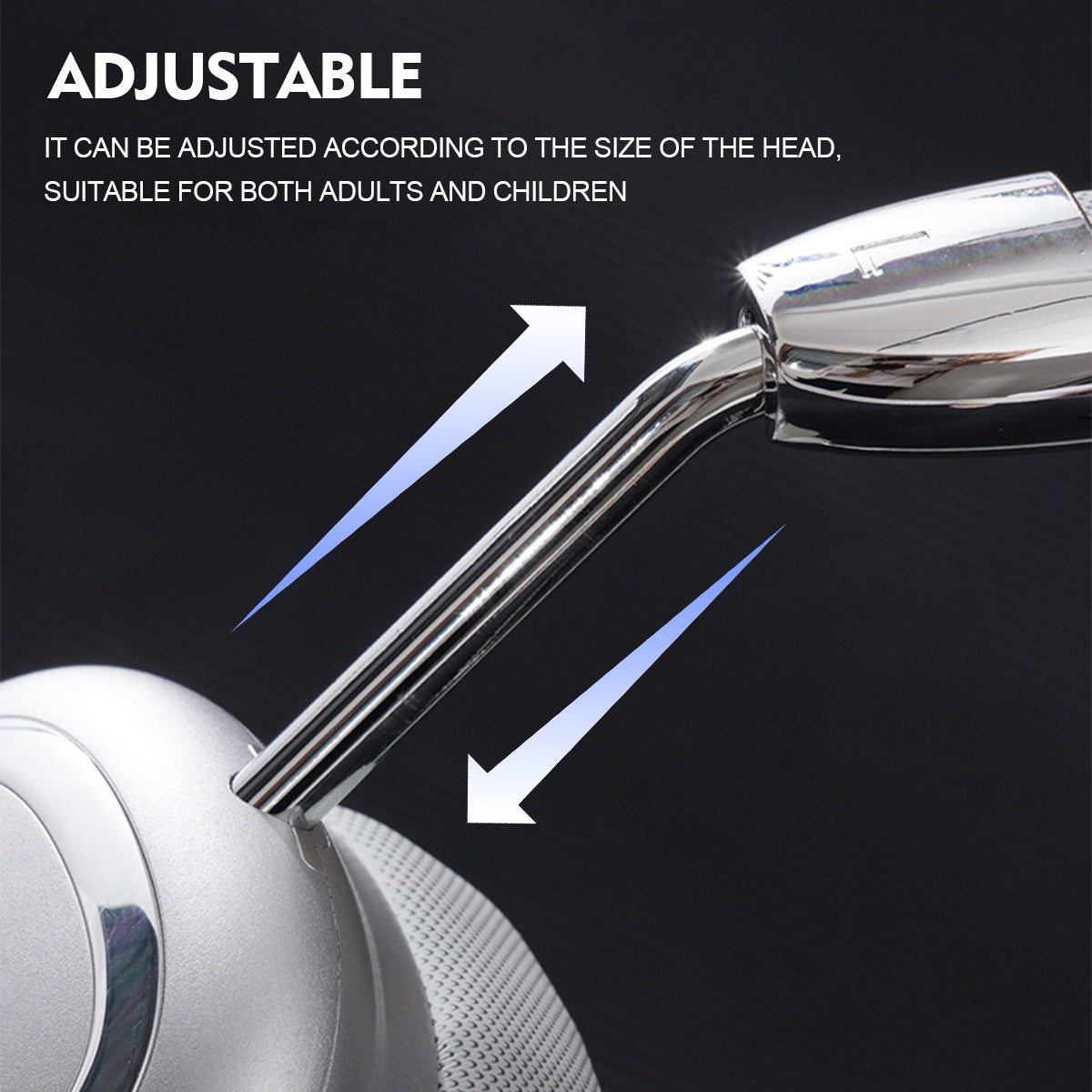 Black Comfortable Bluetooth Over-Ear Headphones - Soft Earmuffs, Foldable Design, Stereo Sound 3