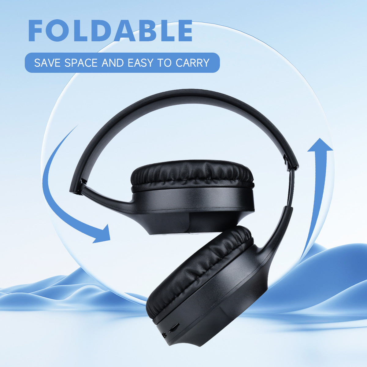 Khaki Wireless Gaming Headphones with Lights - Foldable Design, 40mm Drivers, Comfortable 6