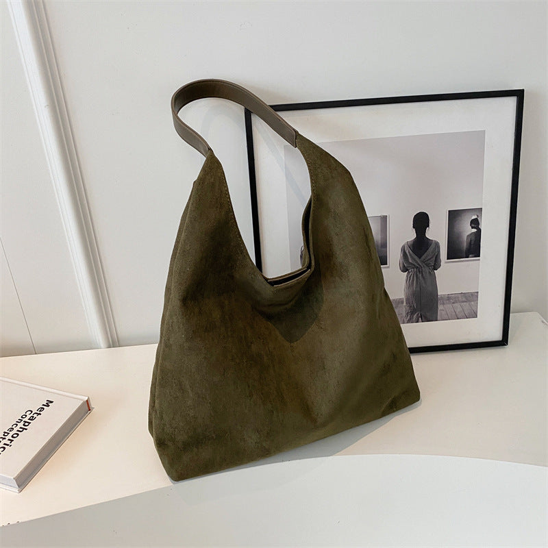Green Women's Vintage Bucket Bag - Fashionable Shoulder Bag 3