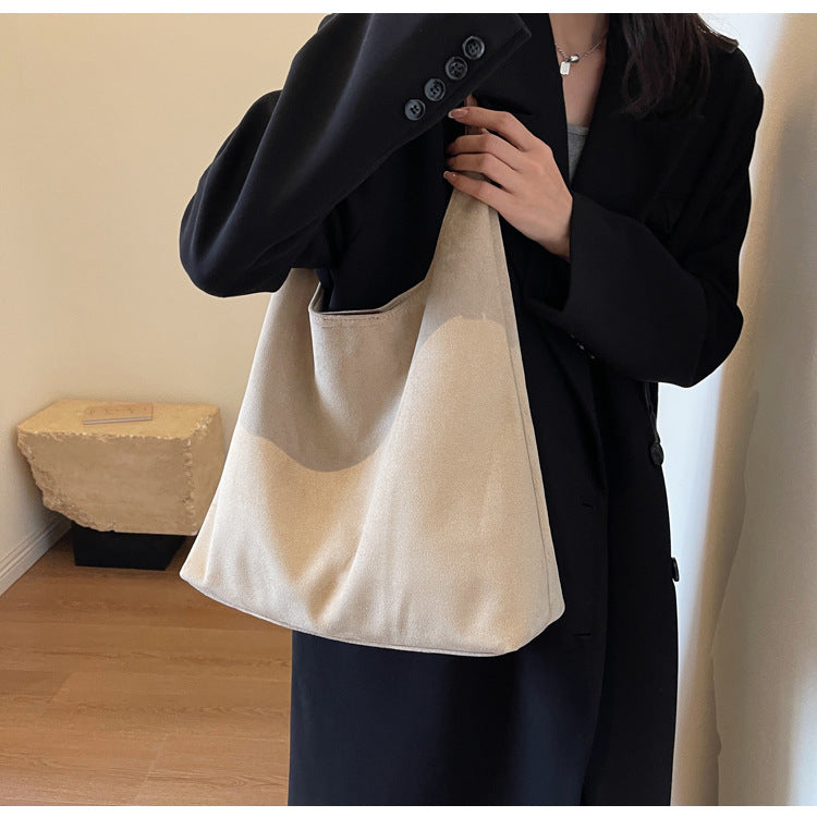 Beige Women's Vintage Bucket Bag - Fashionable Shoulder Bag 3