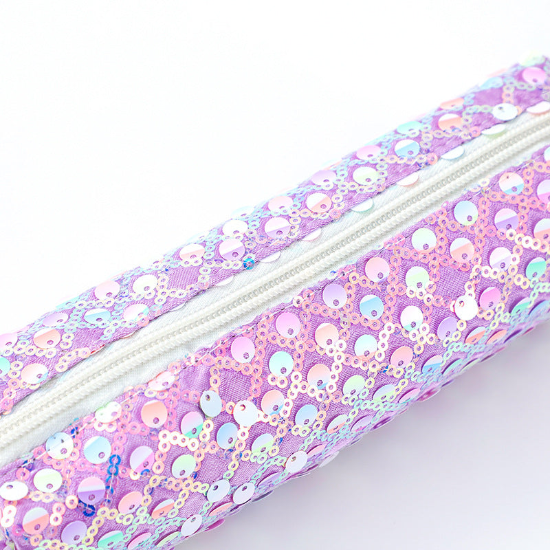 5-pcs Sequin Pencil Bag - Rainbow Glitter, Student Storage 3