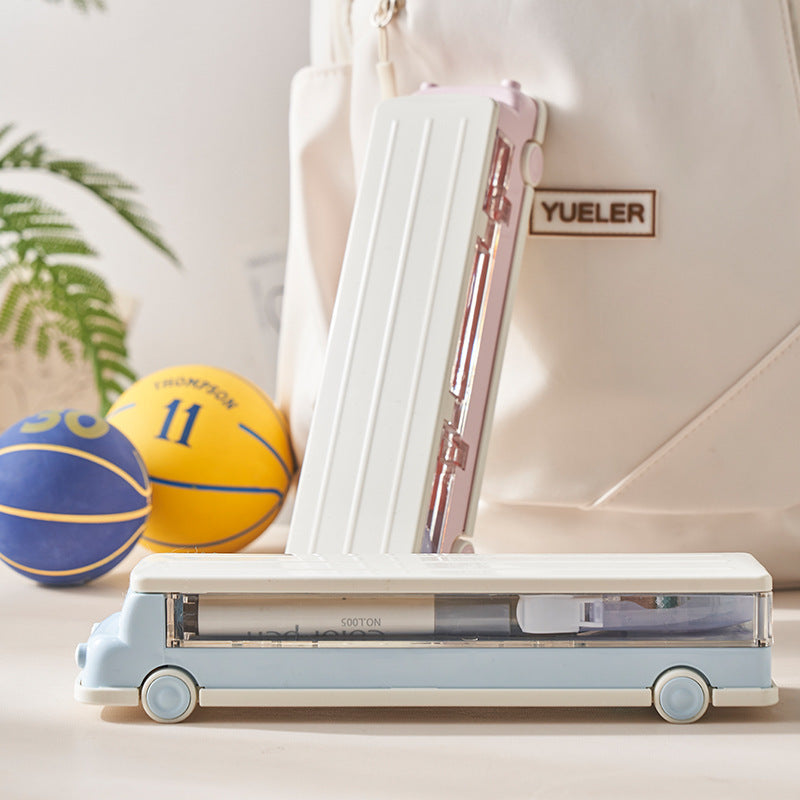 Car Shaped Pencil Cases - Set of 2, Double Layer Design 3