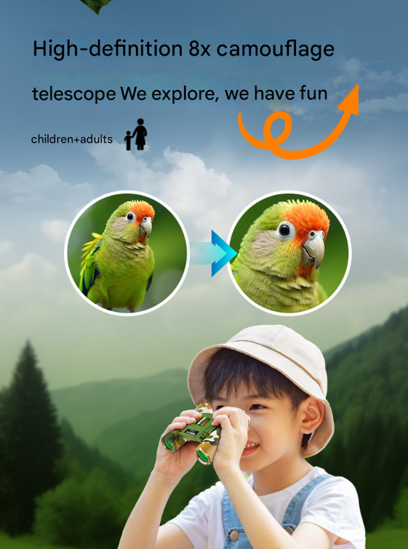 Pinkish White Mini Pocket Binoculars - 8x21 High Power Colorful Binoculars for Kids