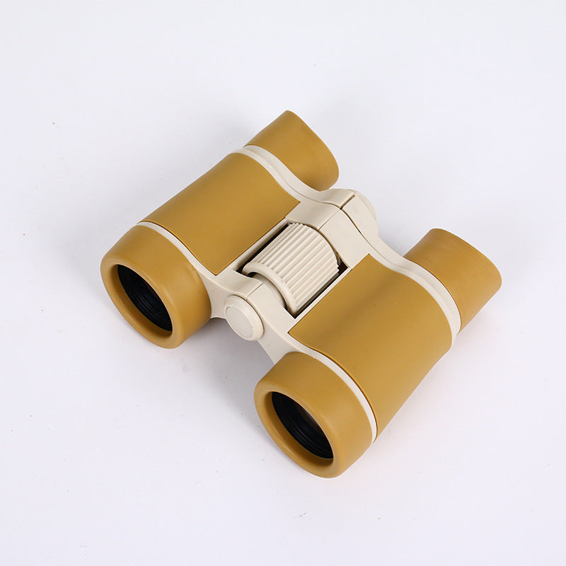2 pcs Brown Kids Toy Binoculars - 4x Magnification, Safe ABS Construction
