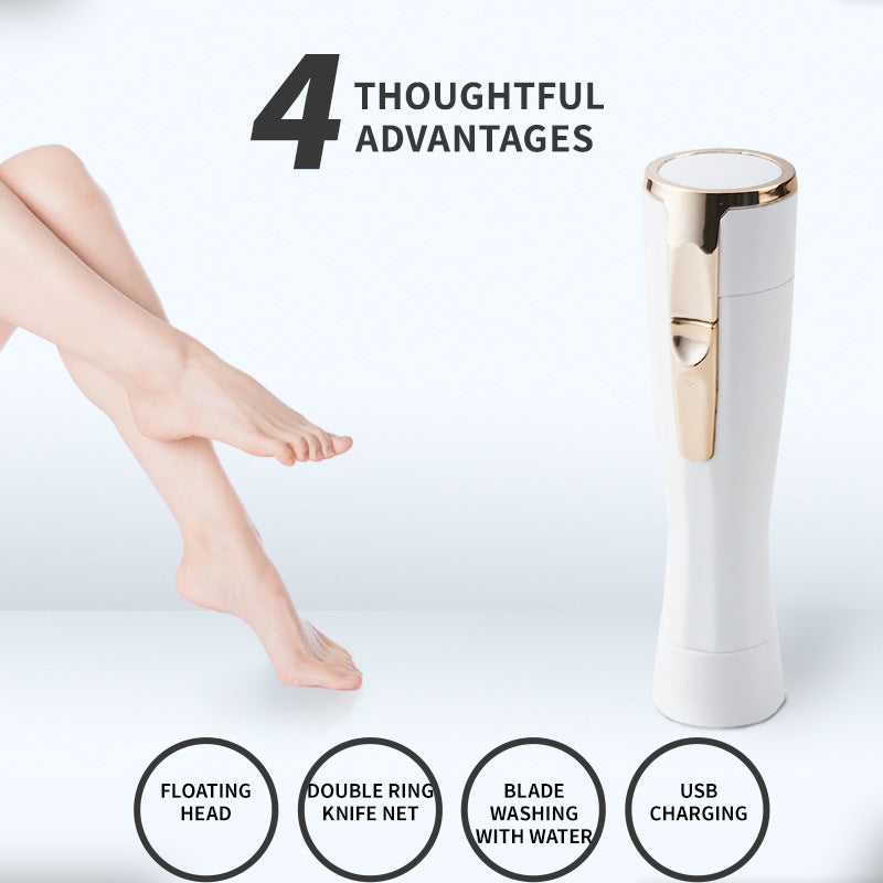 Rose Gold Electric Shaver for Women - Painless Hair Remover with USB Charging 3