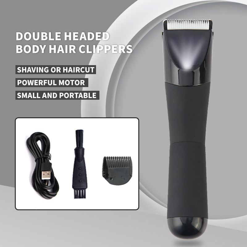 Black Electric Shaver for Women - Painless Hair Remover with USB Charging