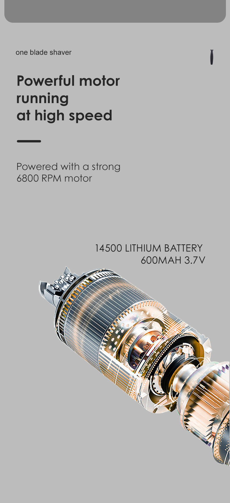 One Blade Electric Shaver for Men - Safe for Sensitive Areas, Wet/Dry Use 4