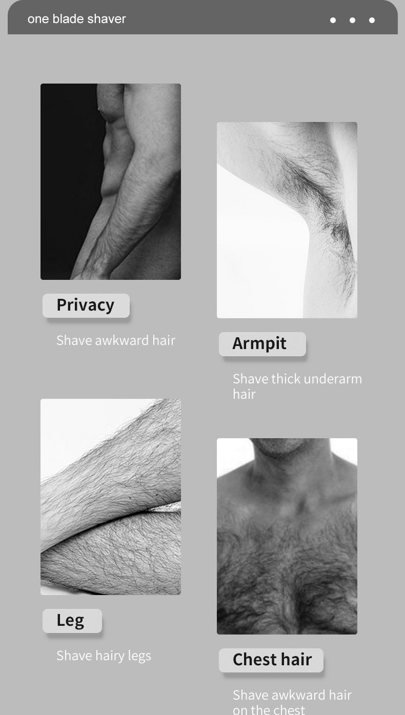 One Blade Electric Shaver for Men - Safe for Sensitive Areas, Wet/Dry Use 5