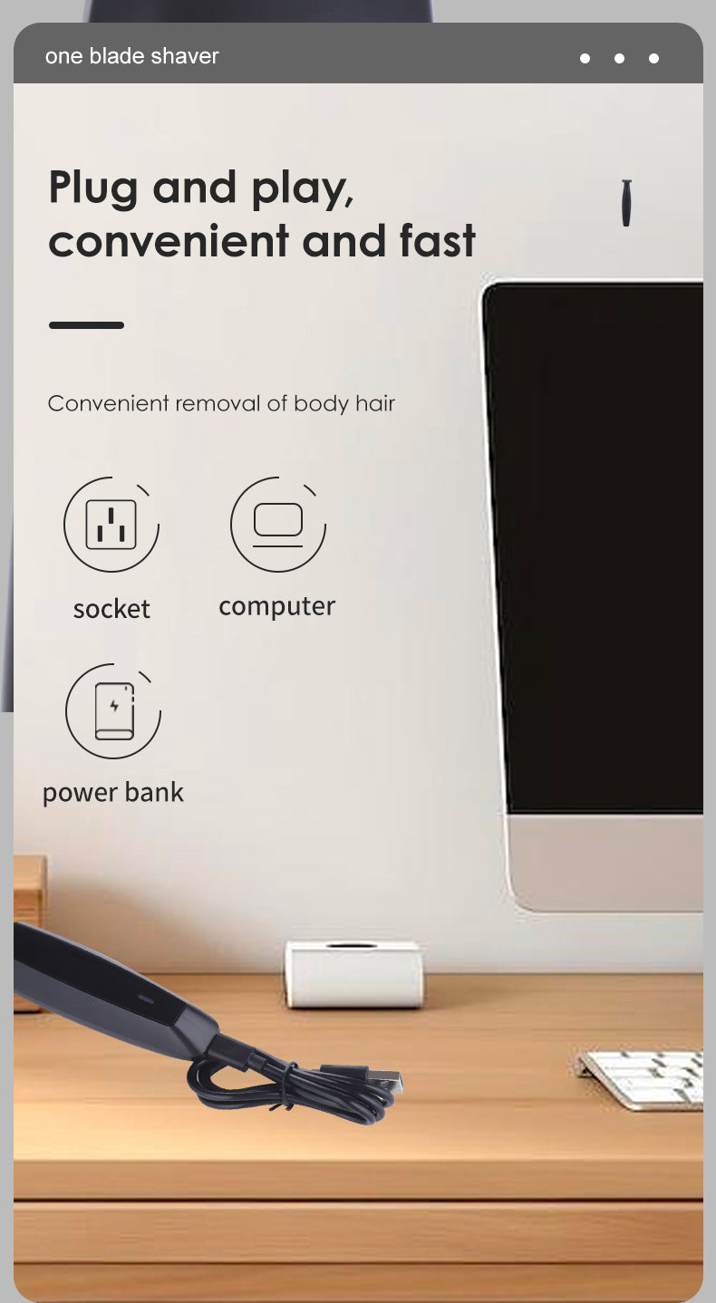 One Blade Electric Shaver for Men - Safe for Sensitive Areas, Wet/Dry Use 7