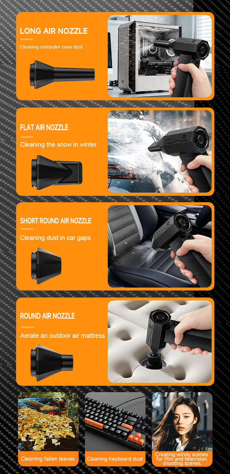 Portable Air Blower - Multi-Use for Computer, Car, Outdoor Inflatables 3