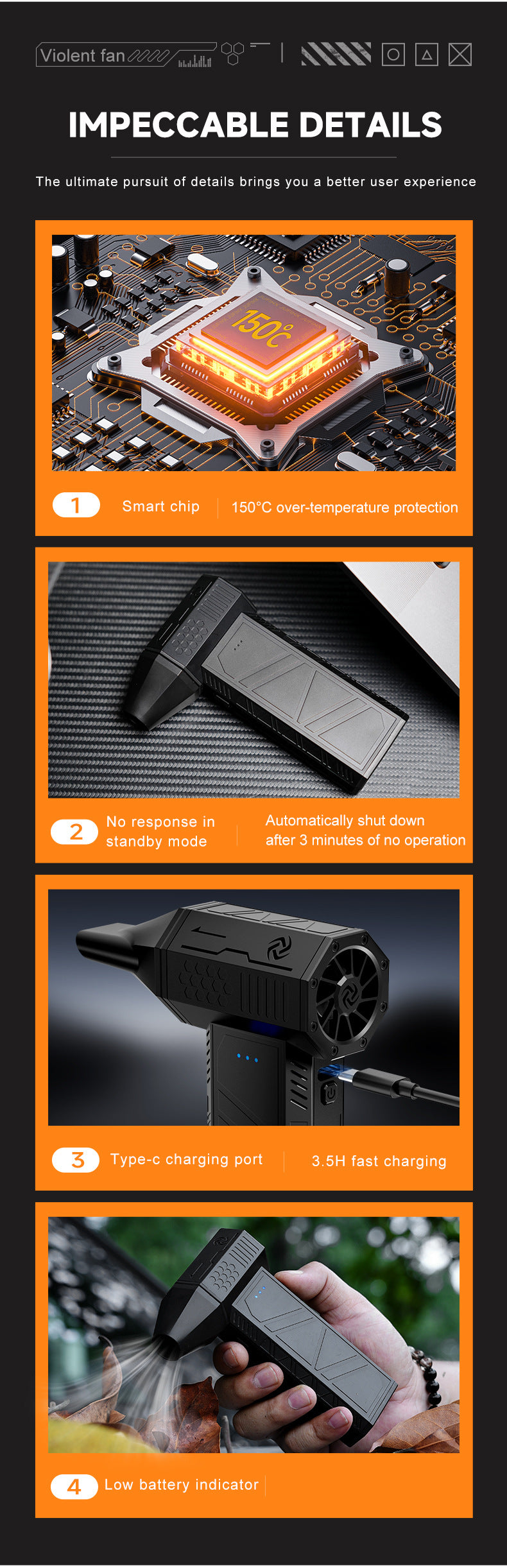 Portable Air Blower - Multi-Use for Computer, Car, Outdoor Inflatables 4