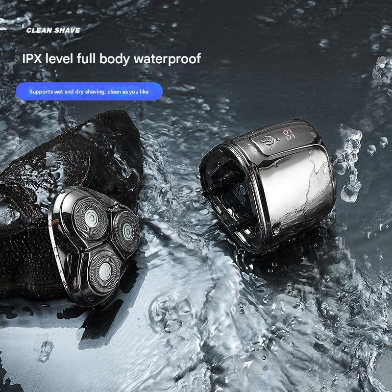 Black Mini Electric Shaver for Men - Portable & Rechargeable Razor for Travel 5