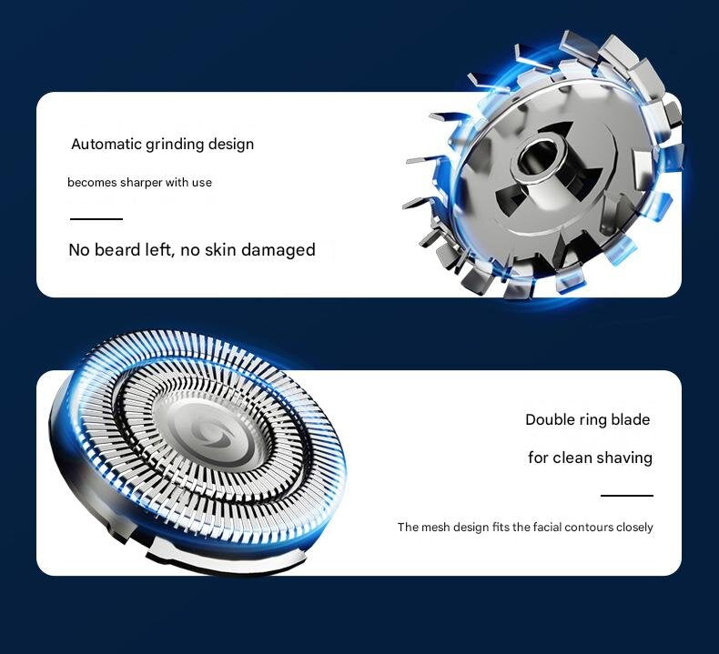 Green Mini Electric Shaver for Men - Portable & Rechargeable Razor for Travel 7