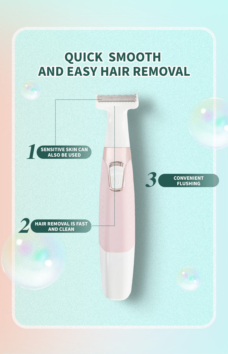 Pink Electric Shaver for Women - USB Rechargeable, Painless Hair Removal 3