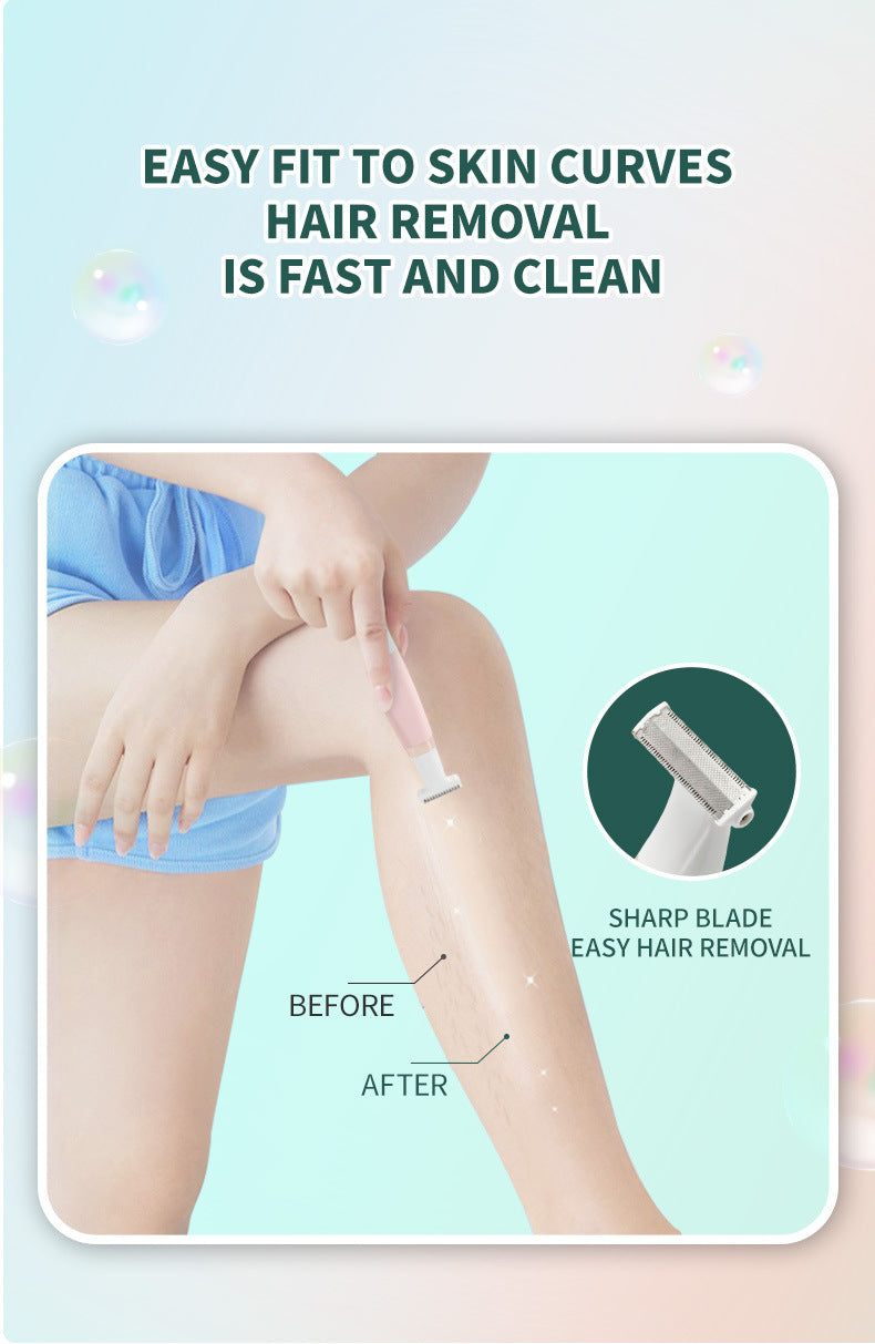 Orange Electric Shaver for Women - USB Rechargeable, Painless Hair Removal 4