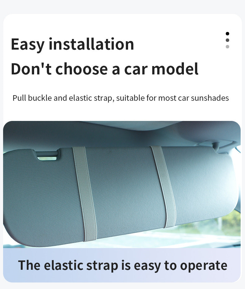 Black Single button Car Sun Visor Makeup Mirror with LED Light - Tri-Color, Touch Control 6