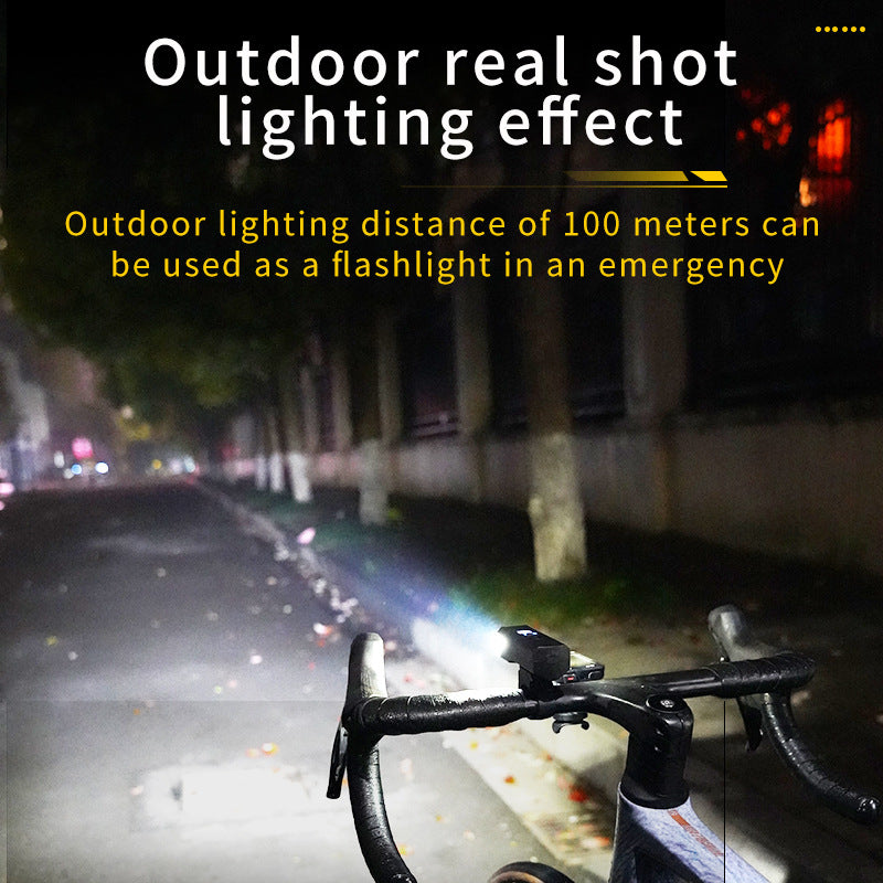 Bike Headlight - Rechargeable LED Bicycle Front Light, 85° Floodlight (Battery Display Model) 3