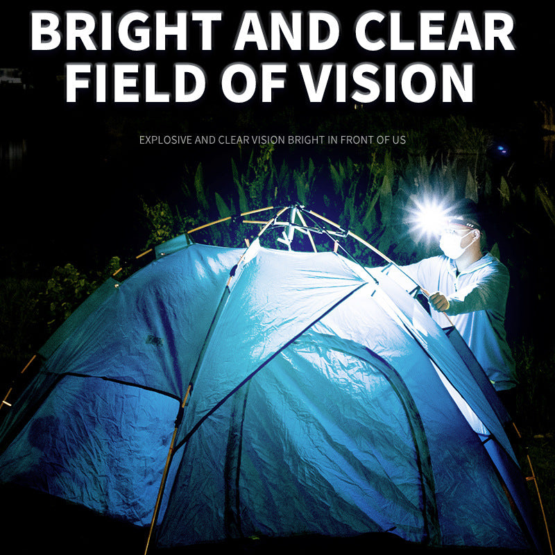 Black Rechargeable LED Headlight -  Cap Light, Long Lasting Camping Light 5