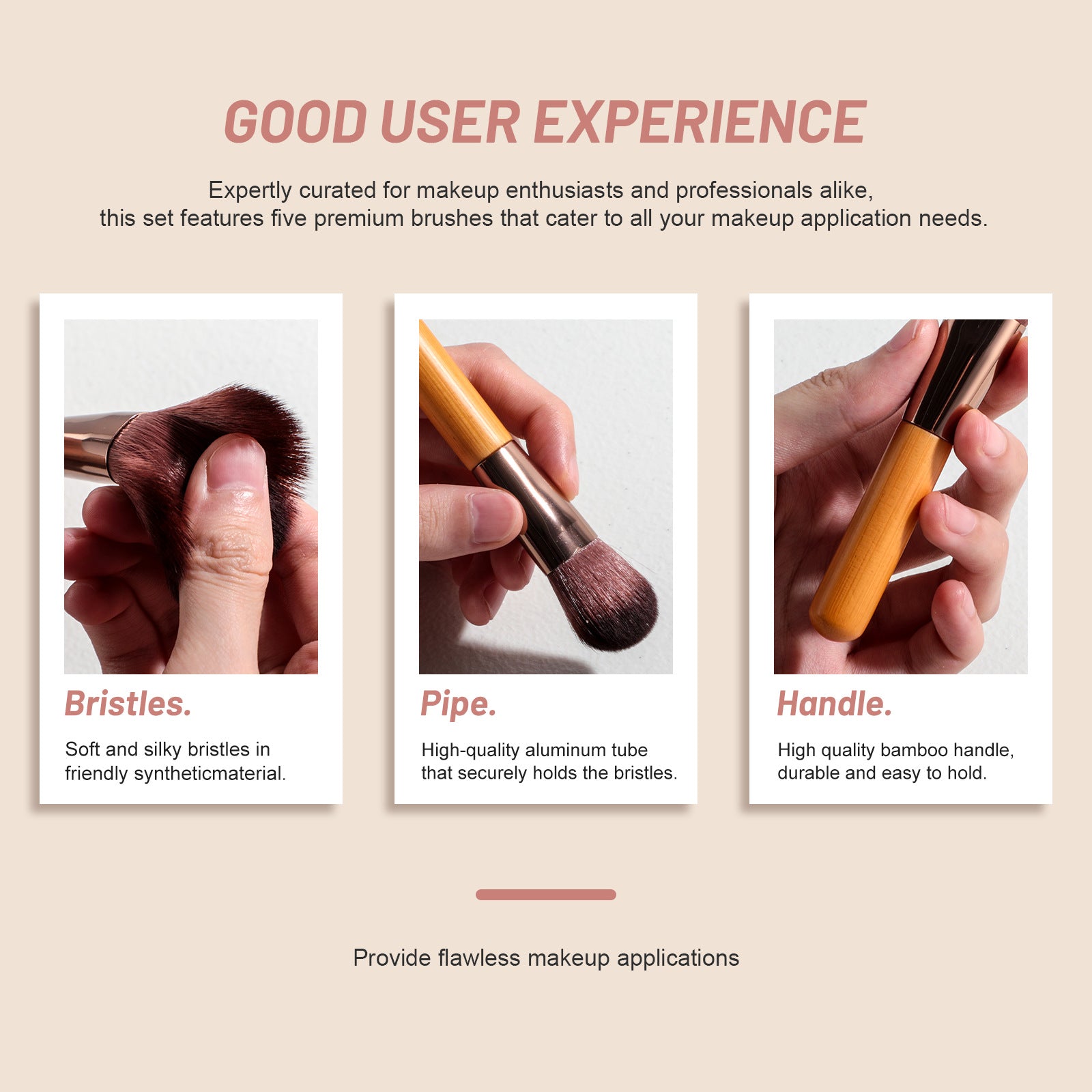 Portable Travel Makeup Brush Set with LED Mirror - Your Beauty Essentials On-The-Go 3