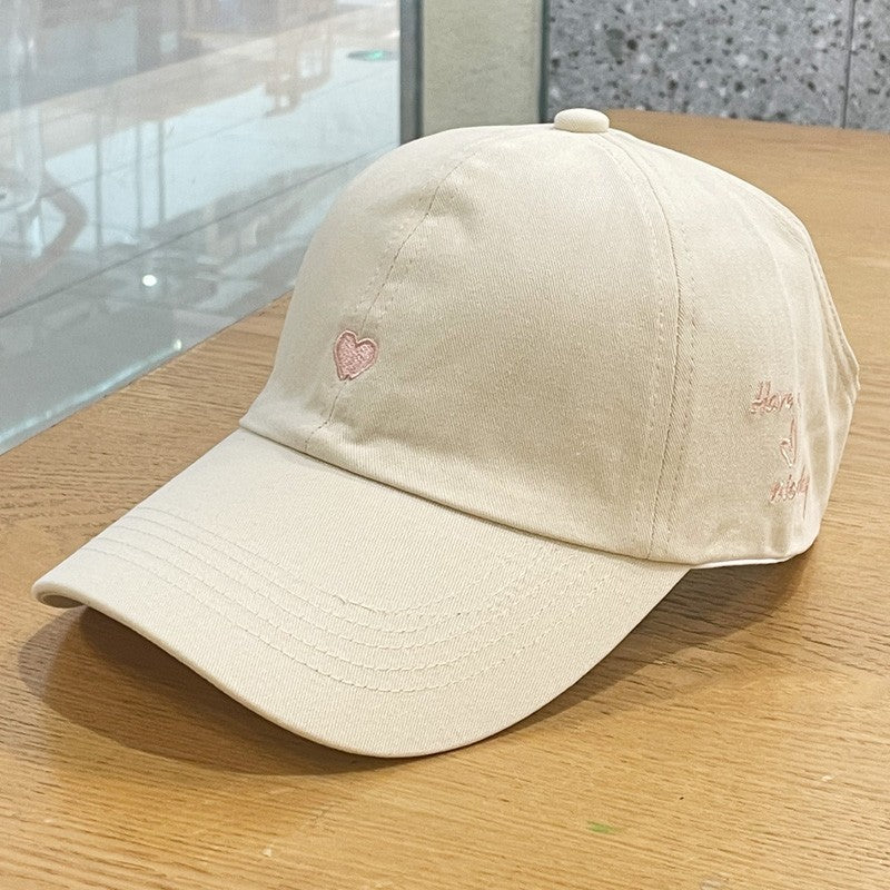 Beige Stylish Ponytail Opening Baseball Cap - Have a Nice Day" Embroidery" 3